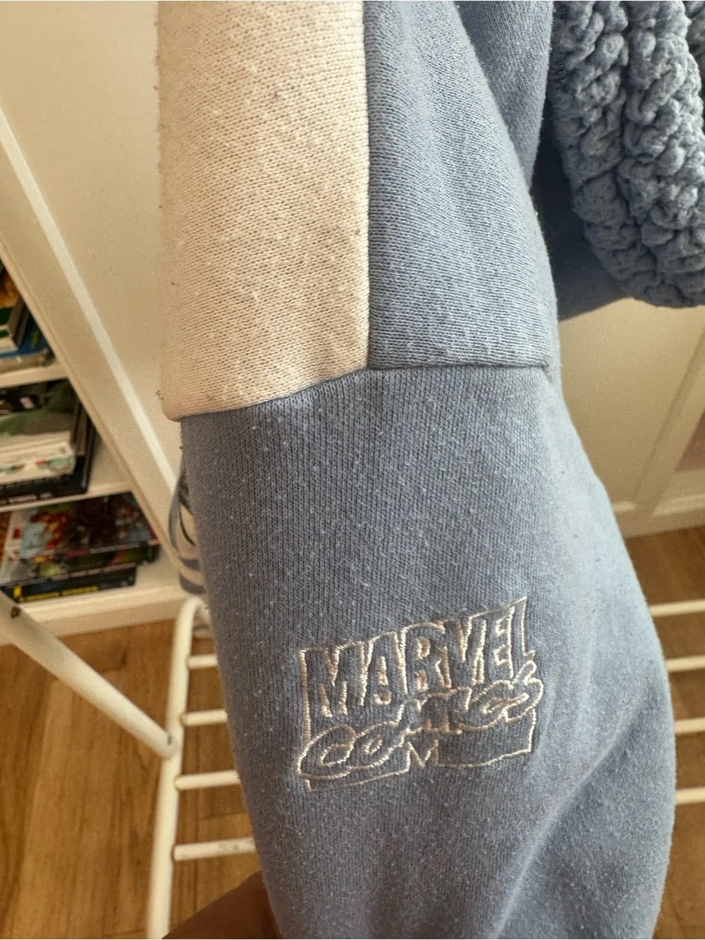Marvel Kids Sherpa-Lined Jacket in Light Blue & White size 7 - Picture 7 of 7